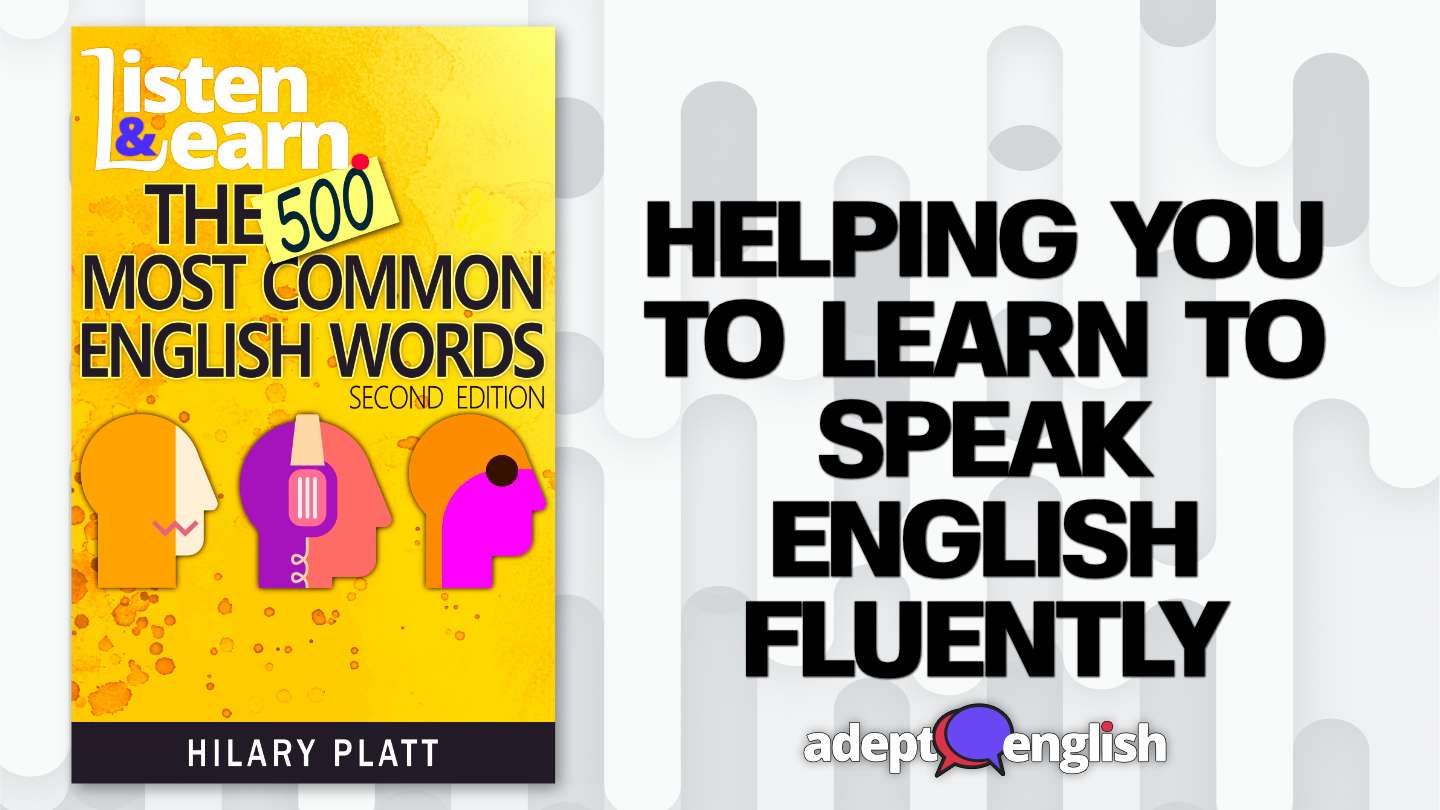 Learn to speak English course 500 most common words product cover art.