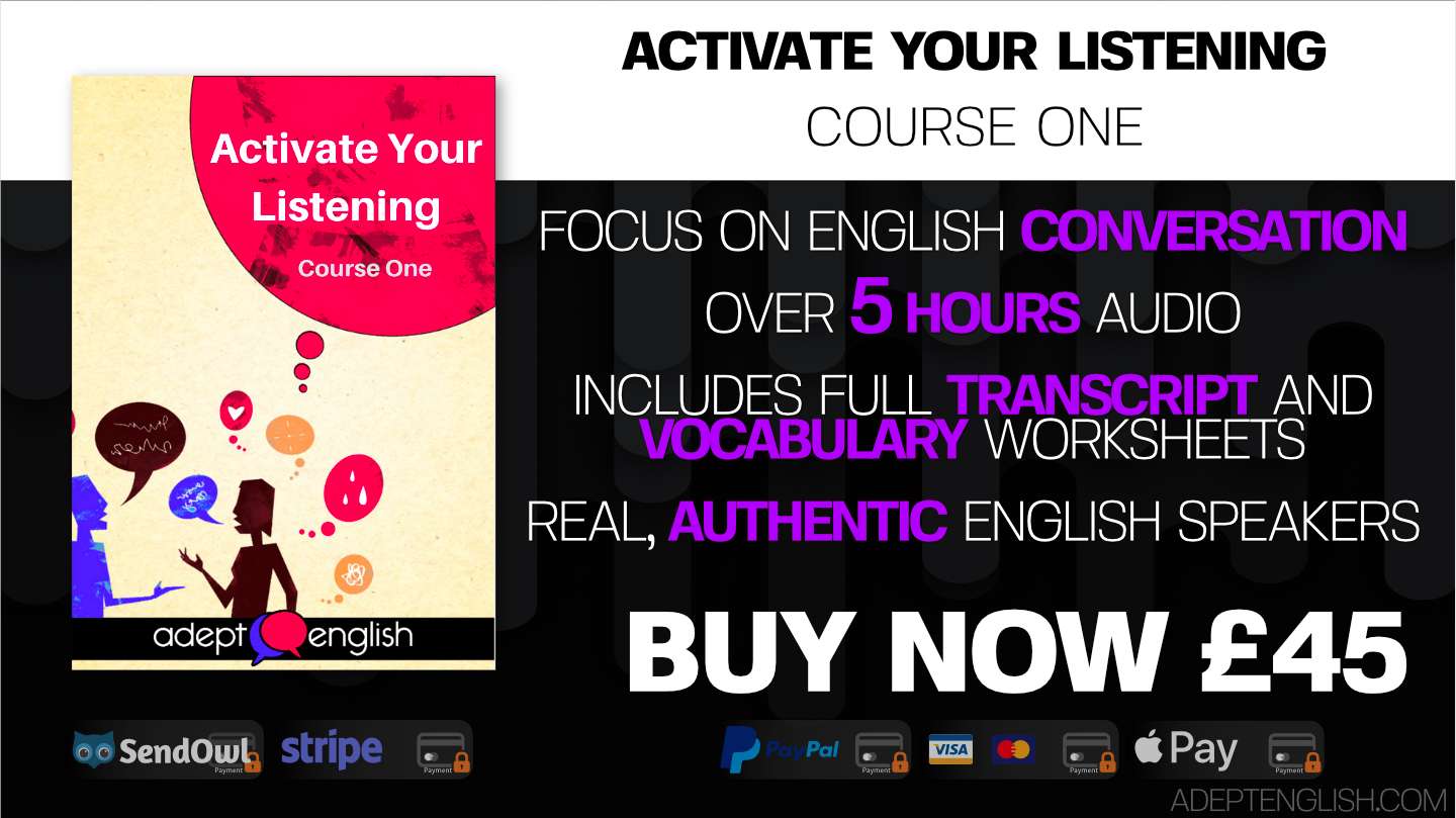 Learn to speak English course one activate your listening product cover art.