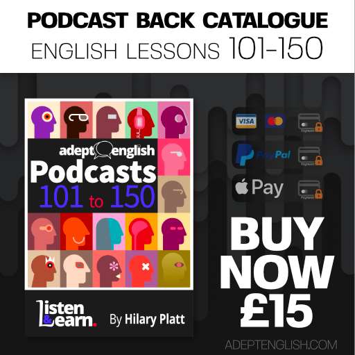 Learn to speak English audio lessons back catalogue bundle cover art.