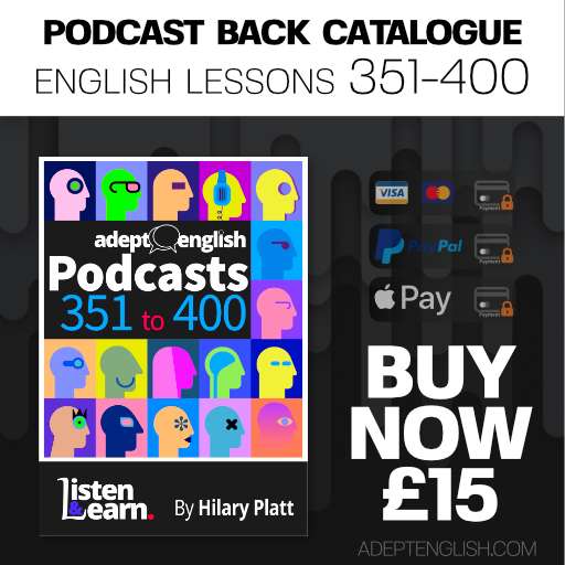 Learn English wherever you are. This bundle of 50 English lesson podcasts is filled with fantastic lesson material containing back catalogue episodes 351 to 400.
