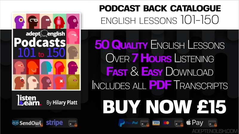 50 English audio lessons designed to help you speak English fluently.