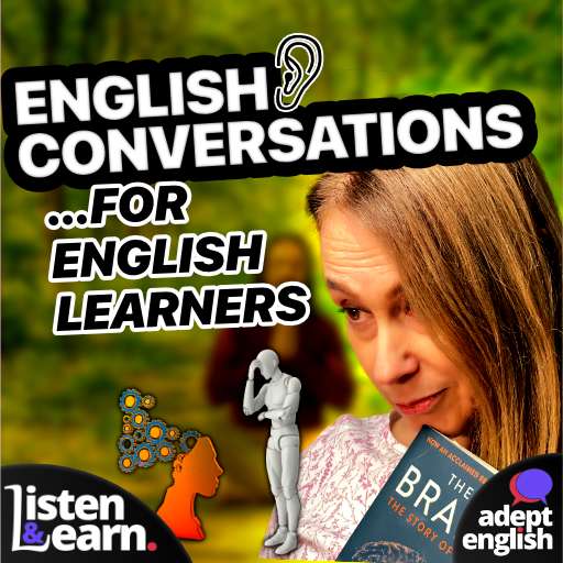 A man meditating in a green forest. An English language Listen & Learn podcast about the links between your mind and body. Improve your English listening skills while you learn a little more about why your brain works the way it does.