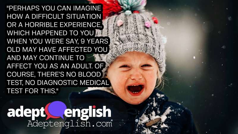 A photograph of a child crying. We help English language learners improve their spoken English through fun and interesting English conversations.