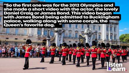 British Royal Guards and The Military Band perform at Buckingham Palace. Today in our English listening lesson, we'll talk about why the queen was so beloved, and we'll say our goodbyes.