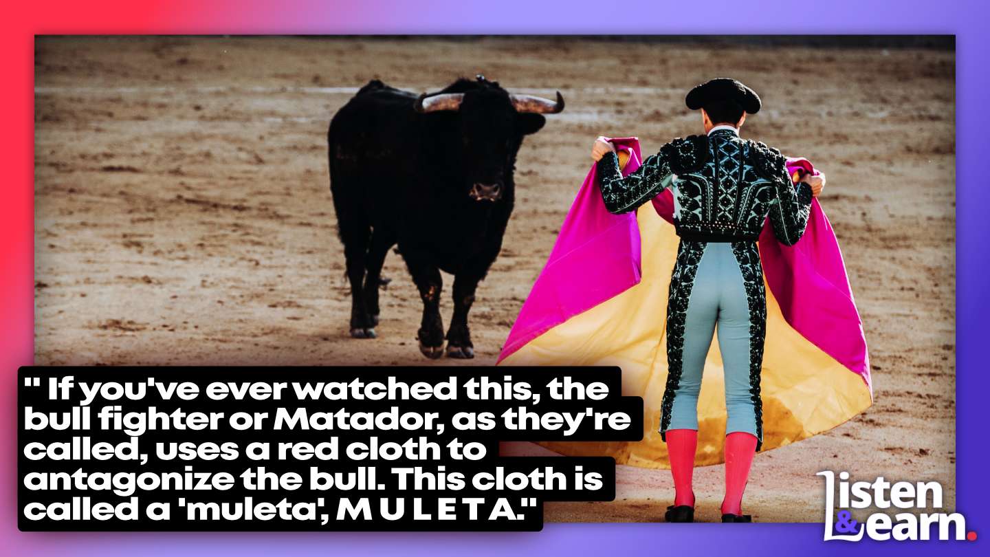 A photo of a matador and a bull. Level up your English fluency with some idioms you will hear being used in the UK in 2023.