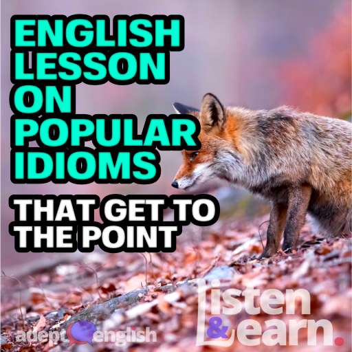 Attentive red fox focusing on the hunting in the autumnal and gloomy forest, used to help explain the English idiom beat around the bush.