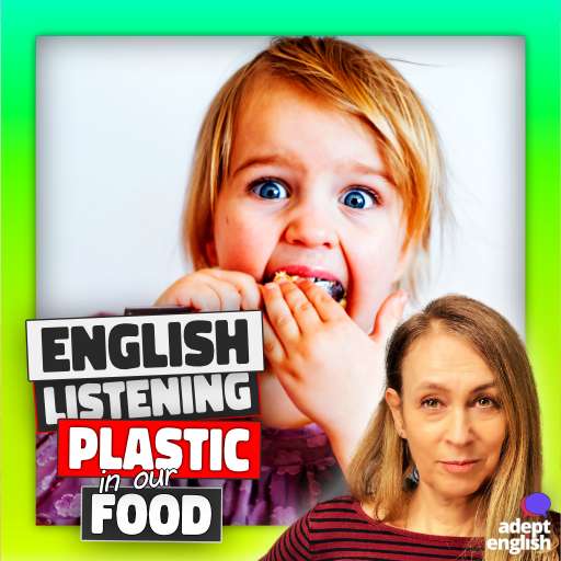 A photo of you child eating microplastics. Enhance English fluency while exploring the fascinating world of recycling and environment.