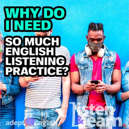 A photograph of young millennial people using mobile smart phone wearing disposable face mask. English listening lessons packed with comprehensible input that helps you acquire new languages.