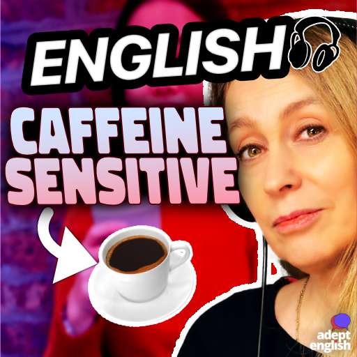 A young woman drinking a large coffee, leaning against a brick wall. English listening practice: Coffee has many effects on the human body, time to learn more about it!