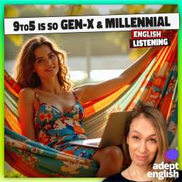 A GenZer in a hammock working on her holidays. Learn up-to-date English terms from real London news—perfect for modern conversations.