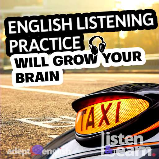 A photograph of a London taxi on a London bridge in the UK. Develop your English Listening skills through listening practice and you’ll improve your English communication.