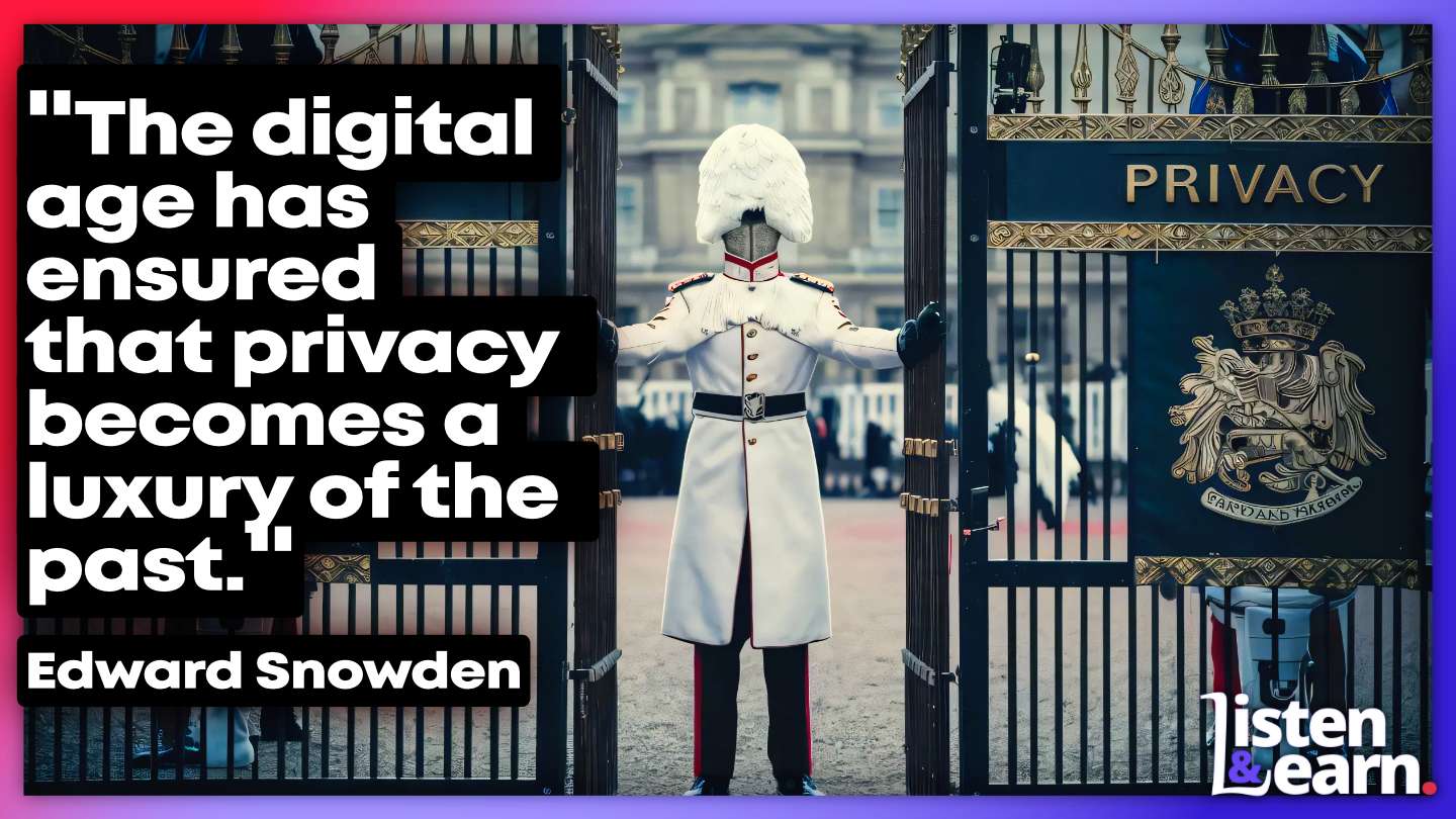 An AI image of a fictional palace guard shutting the gates implying privacy. Learn vital vocabulary with the 500 most common words.