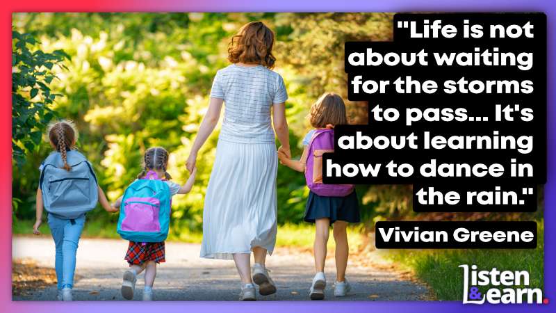 A photograph a mum walking with children. Office party coming up? Don't let social anxiety spoil the fun. Our latest podcast episode guides you through it.