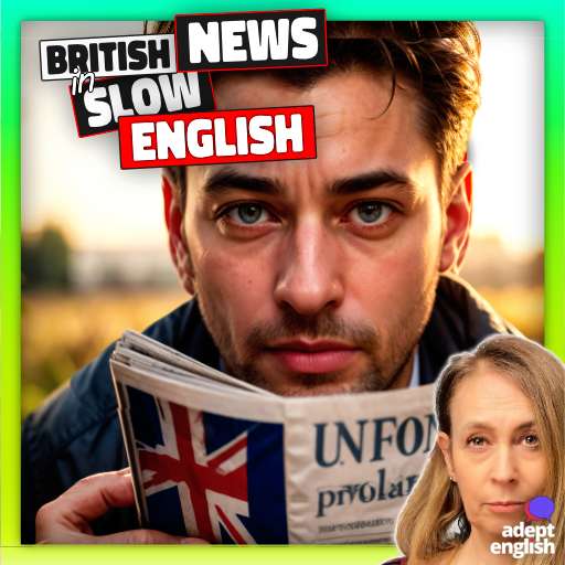 An AI image of a man staring intensely at the viewer holding a newspaper. Join us for engaging dialogue on latest news and movies, expanding your vocabulary. Subscribe now!