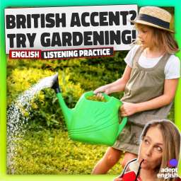 Photo of a young girl watering a garden. Turn gardening tales into English triumphs! Delve into the charming world of UK gardening with Hilary and see your English skills blossom!