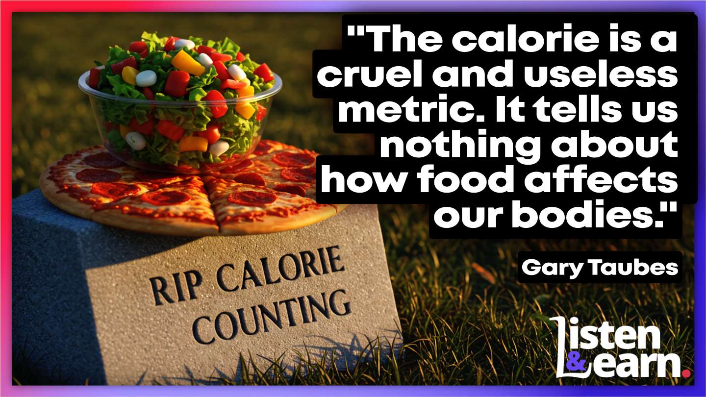 A mock gravestone with high calorie food on top that says R.I.P. Hear natural pronunciation of complex words.