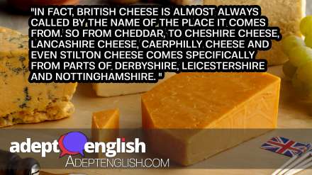 A photograph of British cheeses, like many countries Britain makes unique foods.