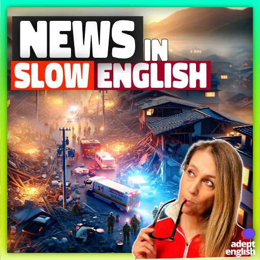 A cracked earth surface with houses and trees around the fissure, depicting the aftermath of an earthquake. Boost your vocabulary with fun news stories!