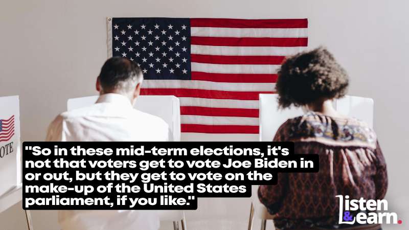A photograph of Americans voting. For English language learners, news in English is an excellent way to improve your vocabulary and comprehension.
