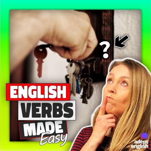 A photo of a happy person who found their keys. Don't miss out on our next Learn English Through Listening episode. Subscribe now for more English language tips and tricks!