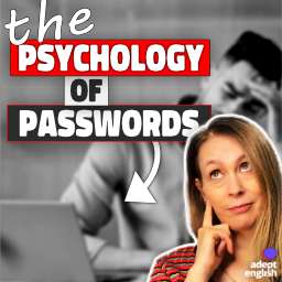 An angry man using a hacked laptop. In today's Englis listening podcast we talk about why human psychology makes guessing passwords easy.