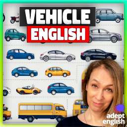 A graphic illustration of a chart of vehicle types. Learn key vehicle names for confident travel in English-speaking countries.