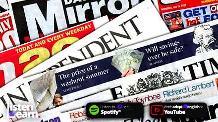 A montage of UK newspaper logos. Increase your English fluency. Learn the most common words and phrases that British people use in conversations.