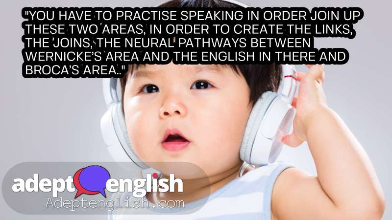 A photograph of a young child listening to language with headphones on. Learning a language is more effective when you listen and learn from native speakers, not by reading or writing.