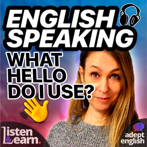 A photograph of a lady holding an umbrella in a rain storm. This podcast teaches you the polite greetings used in everyday UK life and gives you the opportunity to practice them in a fun way.