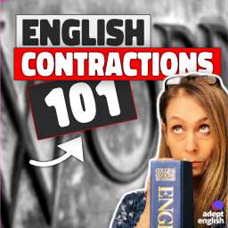 A weathered brass plaque which says word. Watch this English video lesson if you want to learn how to use English contractions.