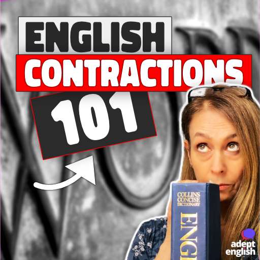 A weathered brass plaque which says word. Watch this English video lesson if you want to learn how to use English contractions.