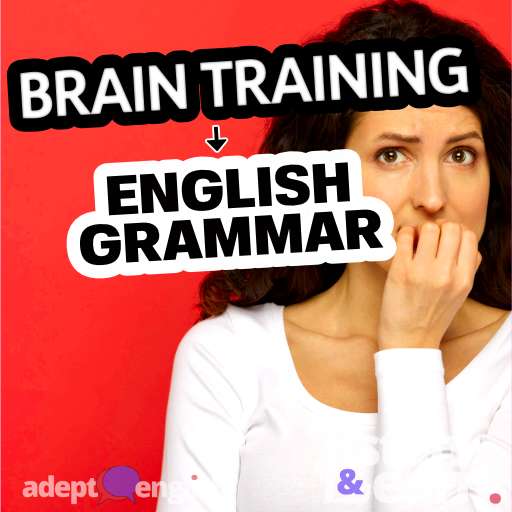 Photograph of a worried young woman scared in stress biting nails. A Podcast to Learn English Grammar.