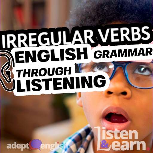 A boy looking confused with a note stuck to his forehead. If you love learning English grammar, but hate learning all the little details, you'll love this podcast. We look at 20 irregular verbs that help you become a better English speaker.