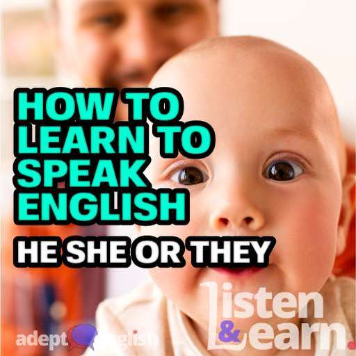 An up close photograph of a baby looking into the camera lense, you cannot tell if the baby is a he or a she, used to help explain the English grammar lesson he, she and they.