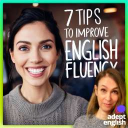 Get 7 easy tips to speak English more confidently - start using them today. A smiling lady in a coffee shop.