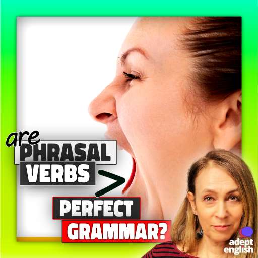 A photo of a woman shouting with her mouth open. Our podcast dives deep into everyday English, giving you the confidence to chat freely. Follow us, and take your English to the next level!