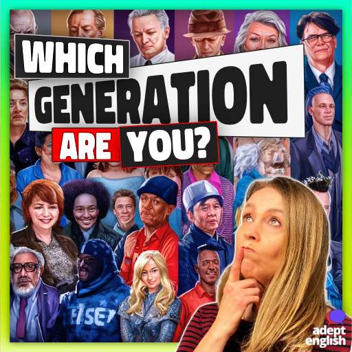 Enhance your English vocabulary and grasp of popular phrases. A montage of people from different generations.