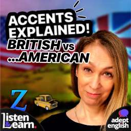 British and American flags fly over a green field. In today's show, I'm going to outline a few small differences between American and British pronunciation that may surprise you.