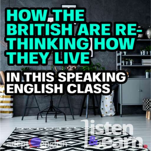 A photograph of a modern studio flat with desk, used to talk about a common home for younger British people in this Speaking English class.